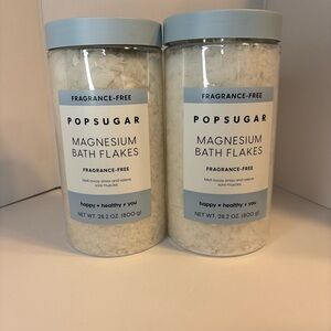 POPSUGAR Magnesium Bath Flakes Fragrance-Free 28.2 oz – 2 Pack